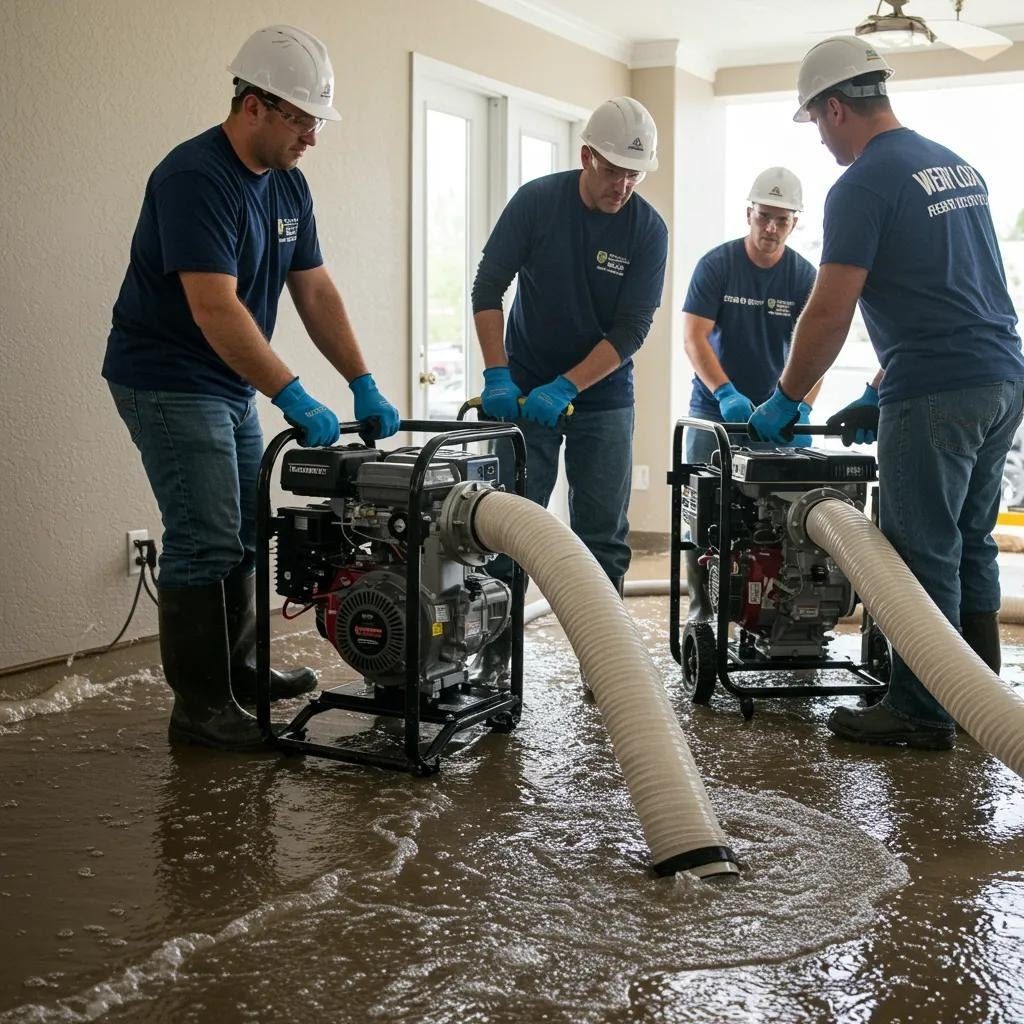 Structural drying with professional restoration equipment